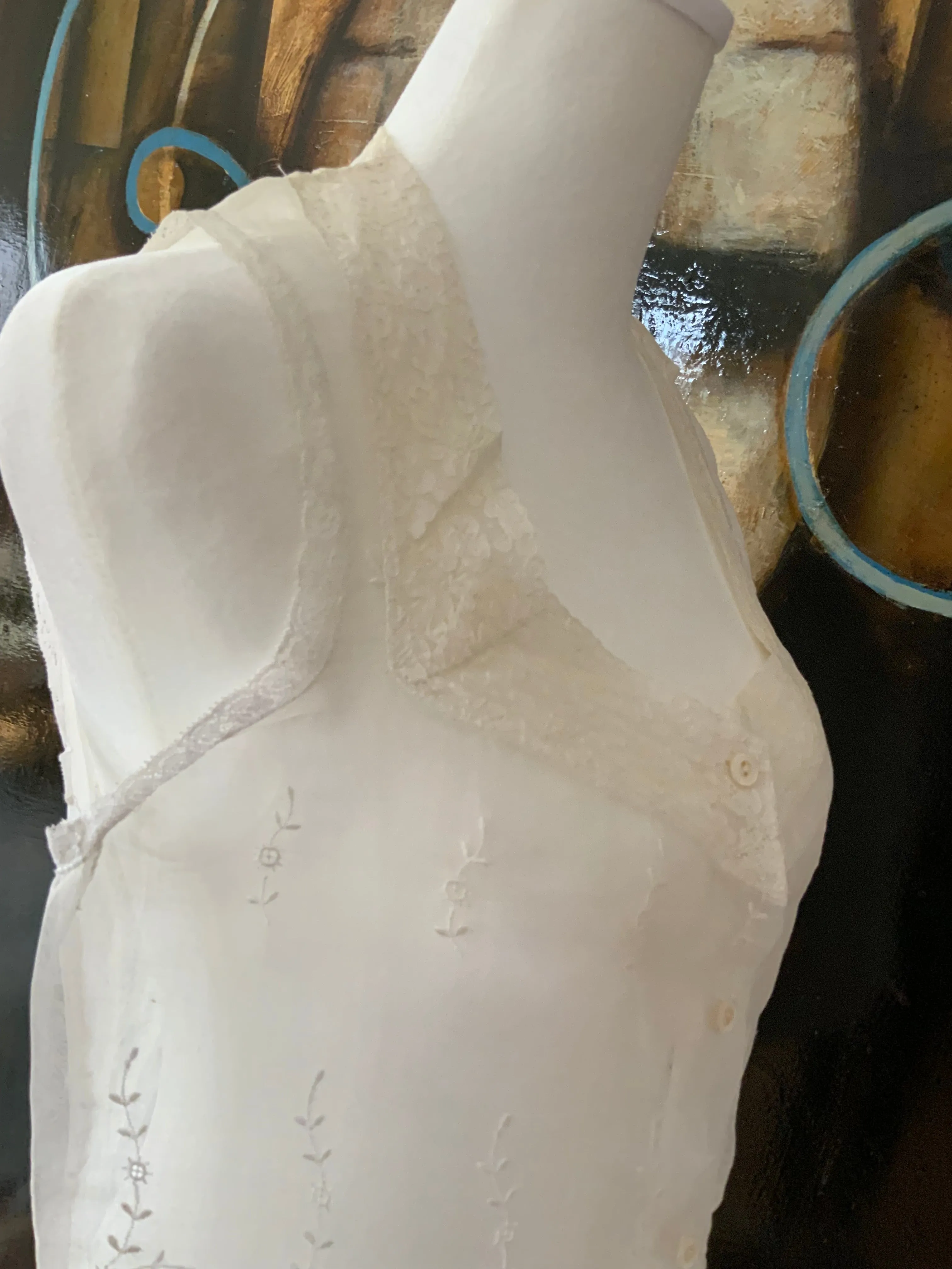 Blouse made with antique fabric - Y2K - E3