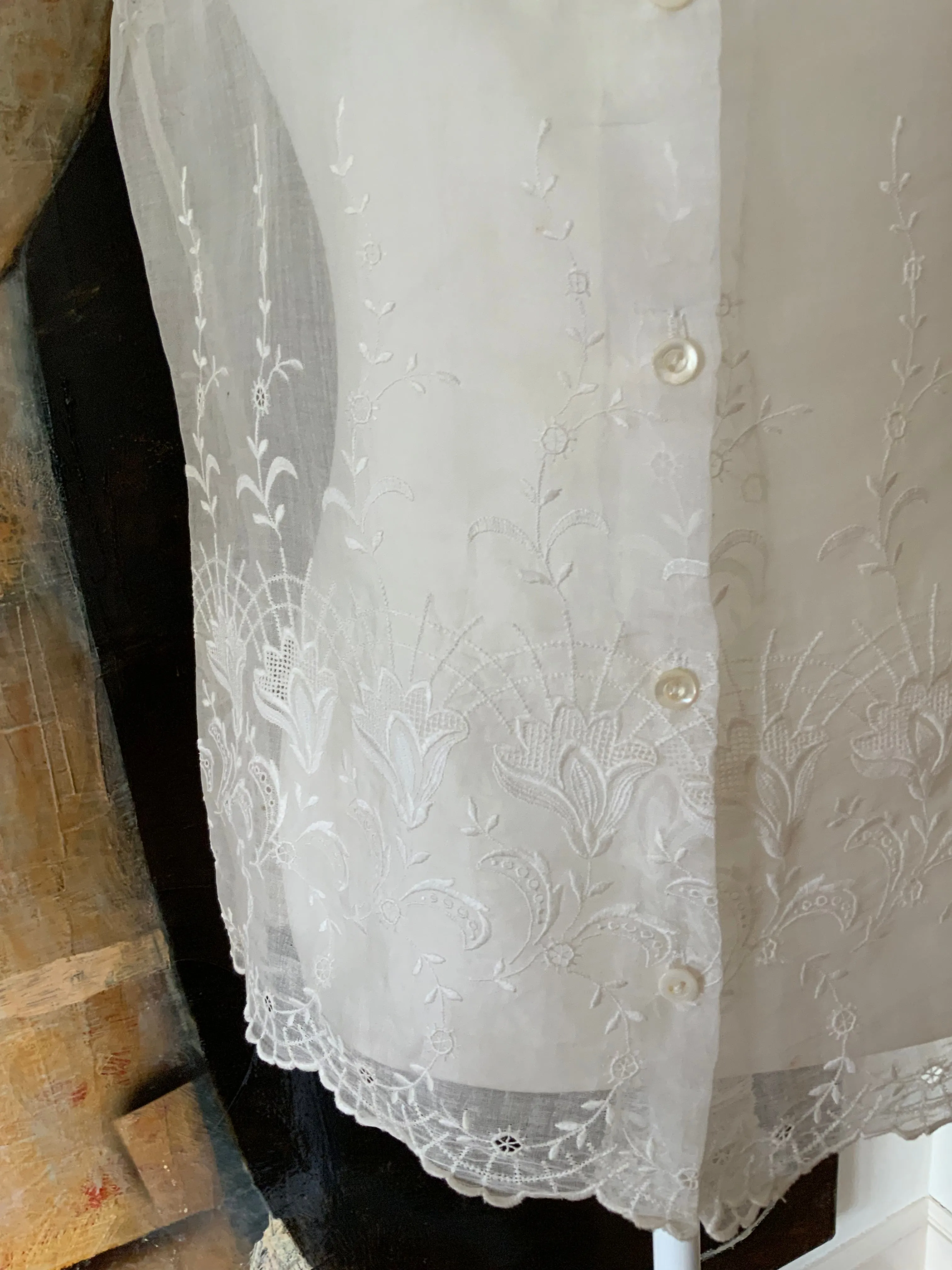 Blouse made with antique fabric - Y2K - E3