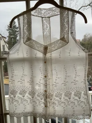 Blouse made with antique fabric - Y2K - E3