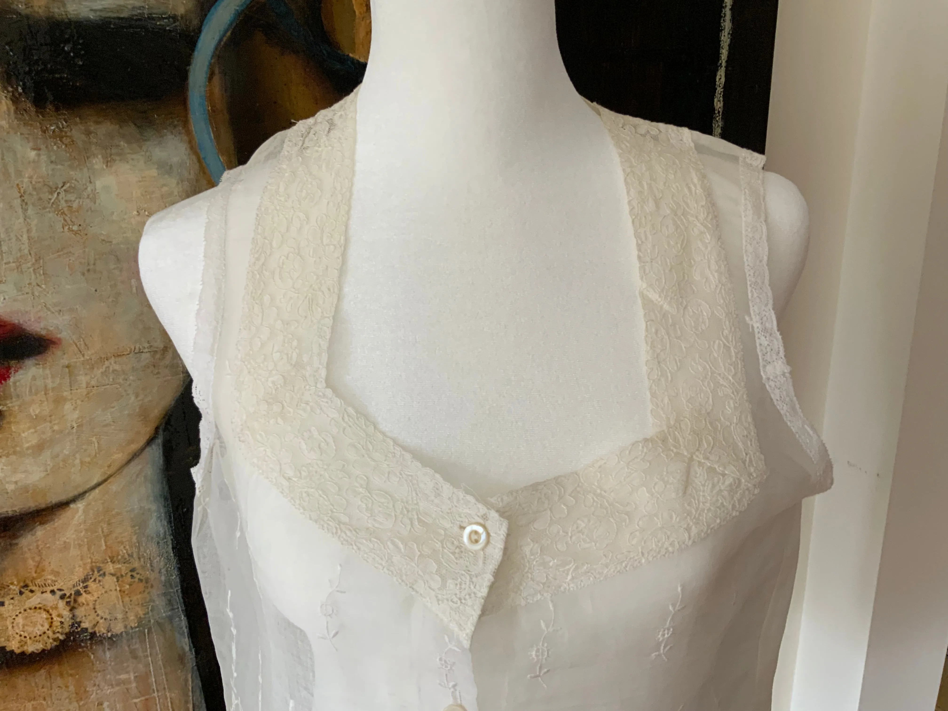 Blouse made with antique fabric - Y2K - E3