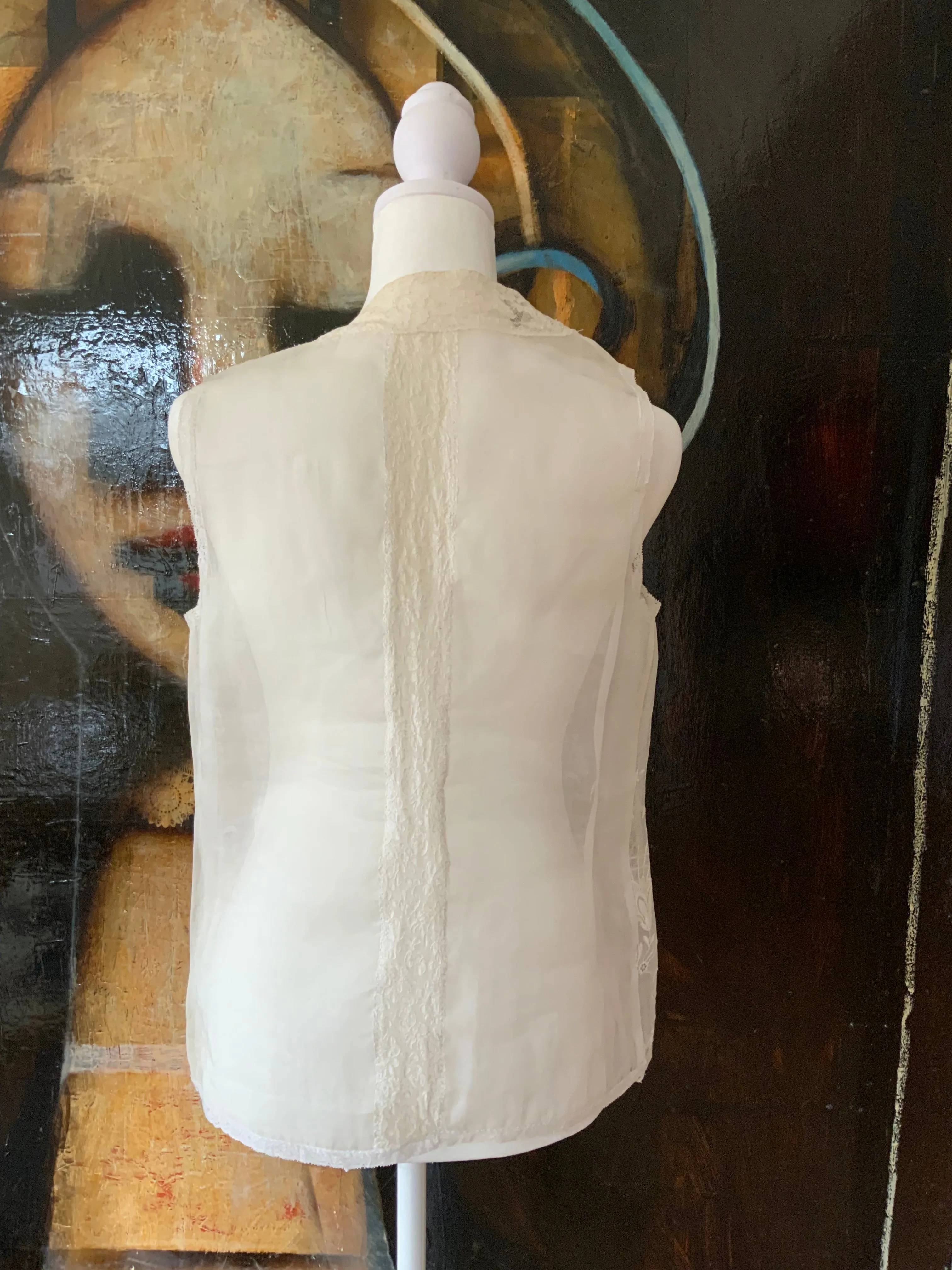 Blouse made with antique fabric - Y2K - E3