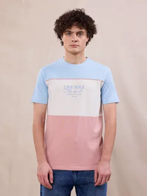 Blue Crew Neck Plain T-Shirt