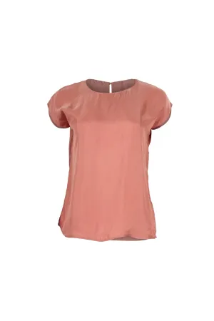 Bordeaux Tee Salmon In Cupro Twill