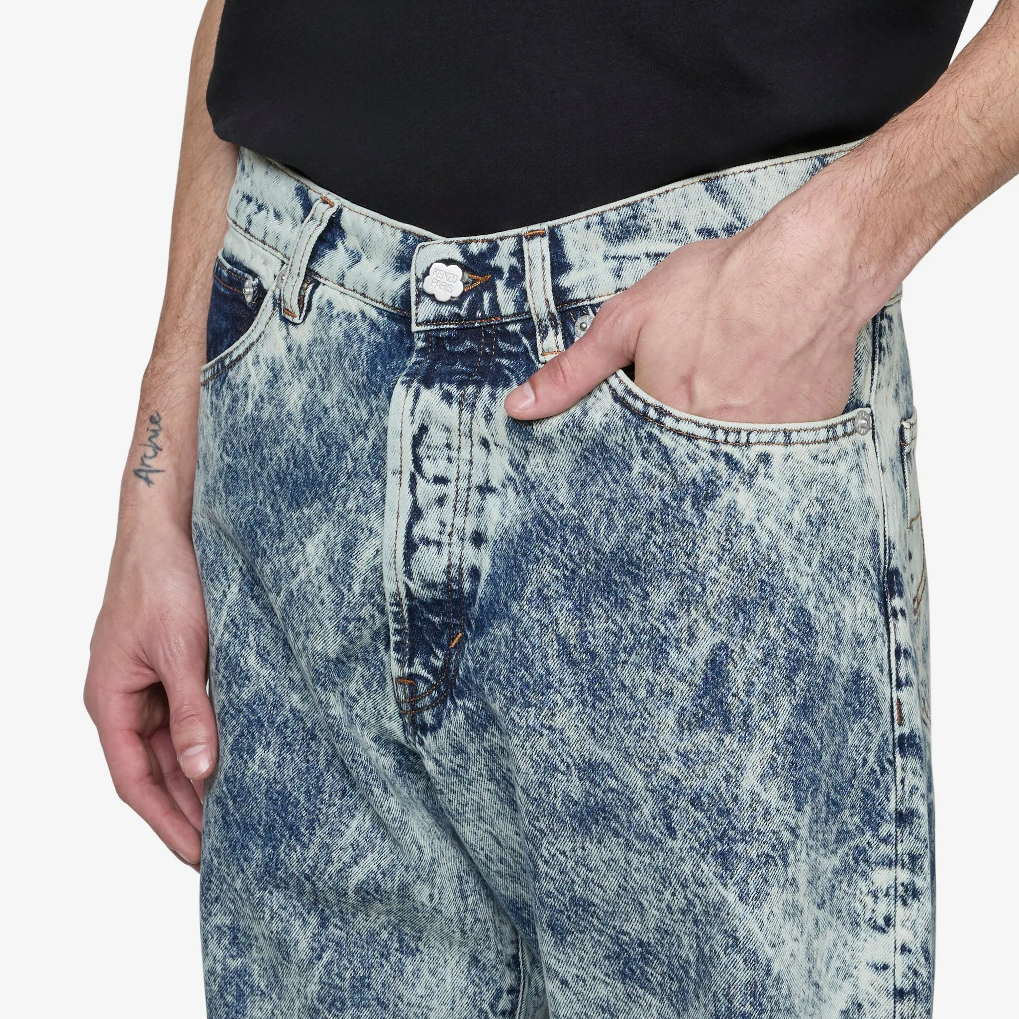 Botan Loose Fit Jeans Snow Bleached Blue Denim