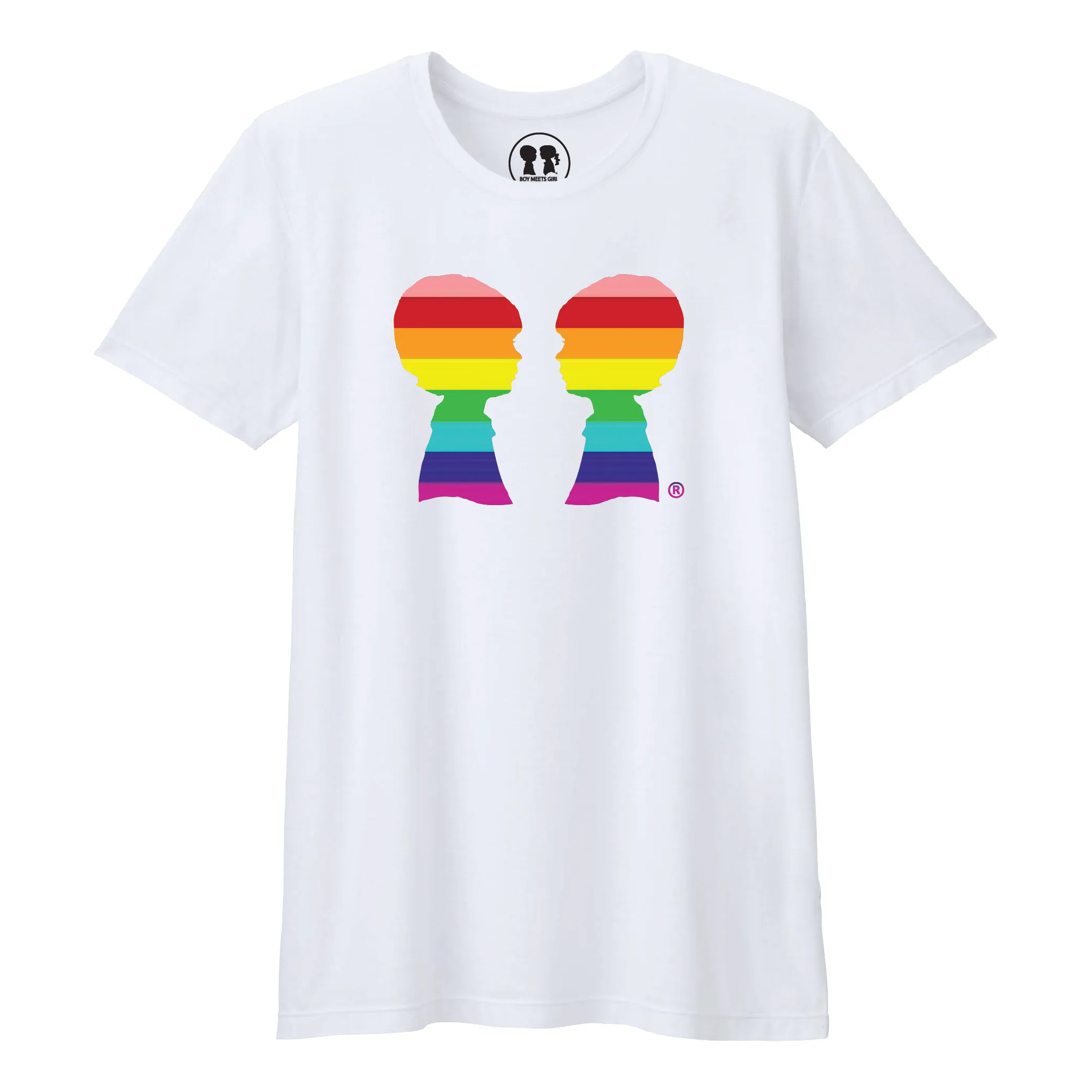 BOY MEETS BOY® White Unisex Pride Tee