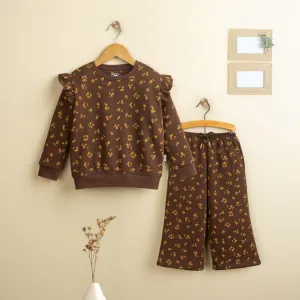 Brown Floral Printed Co-Ord Set