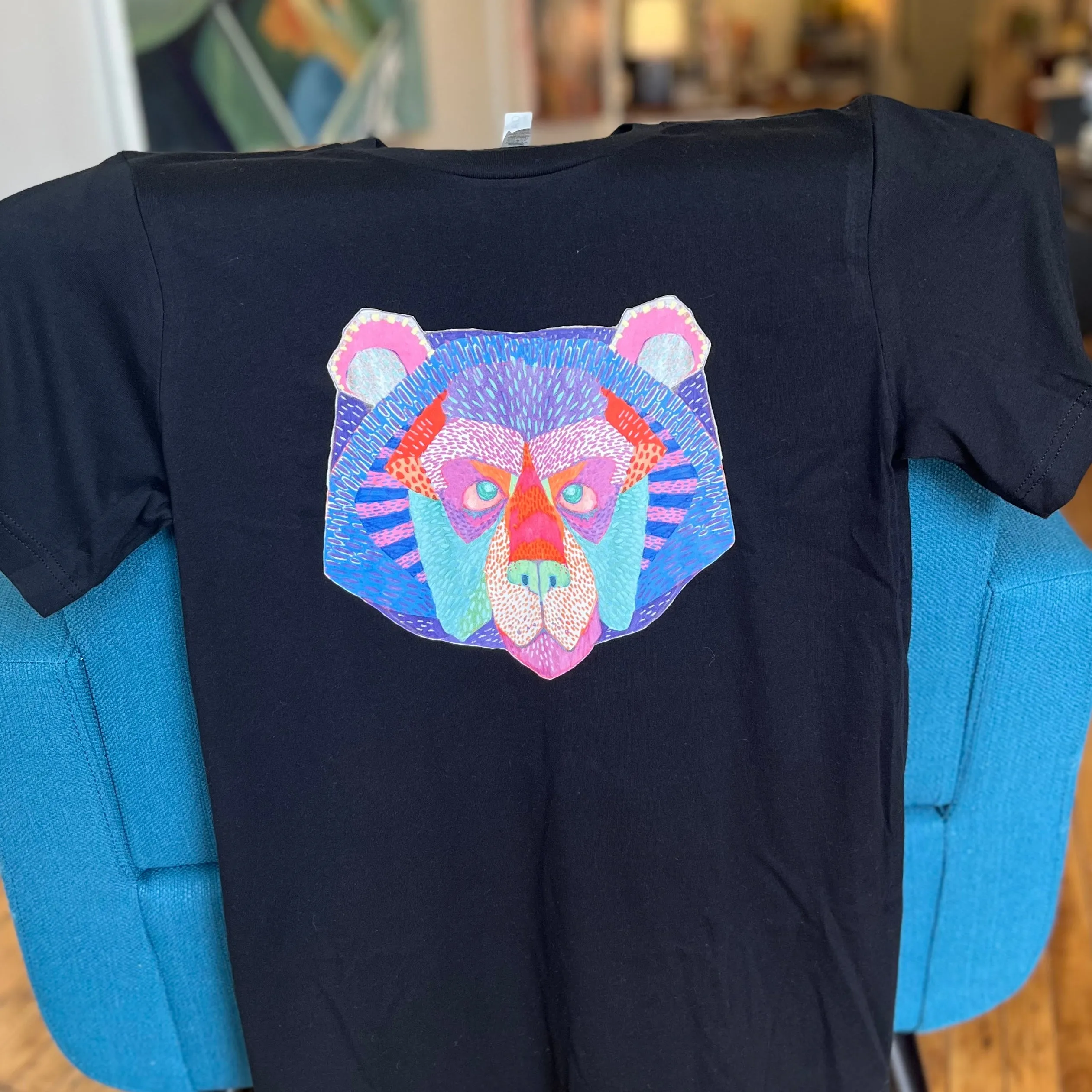 Bubba Bear Unisex Jersey Short Sleeve Tee - Designed by Sadie Rothenberg (Black)