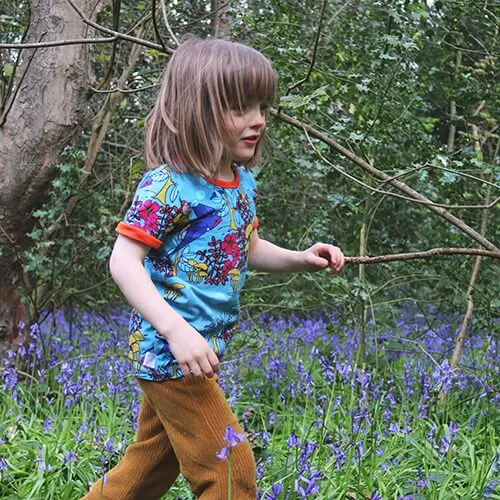 Bubbles and Swallow Short Sleeve Shirt - 2 Left Size 2-3 & 9-10 years