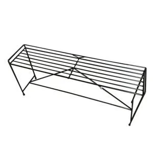 Camal No.801 Black Flower Stand (42.5”L x 9.5”W x 19”H)