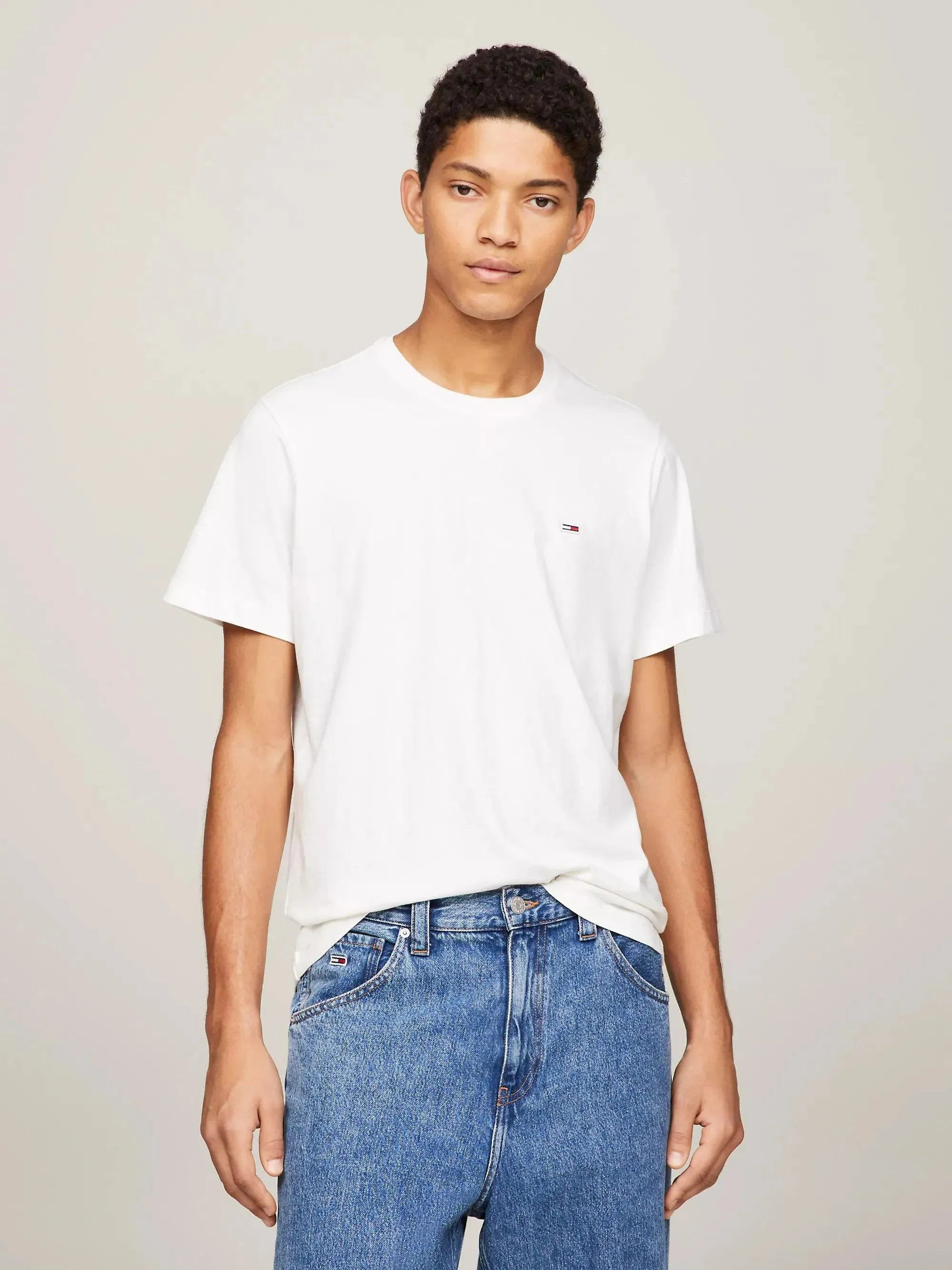 Camiseta Tommy Jeans Classics de Algodón Orgánica Blanca
