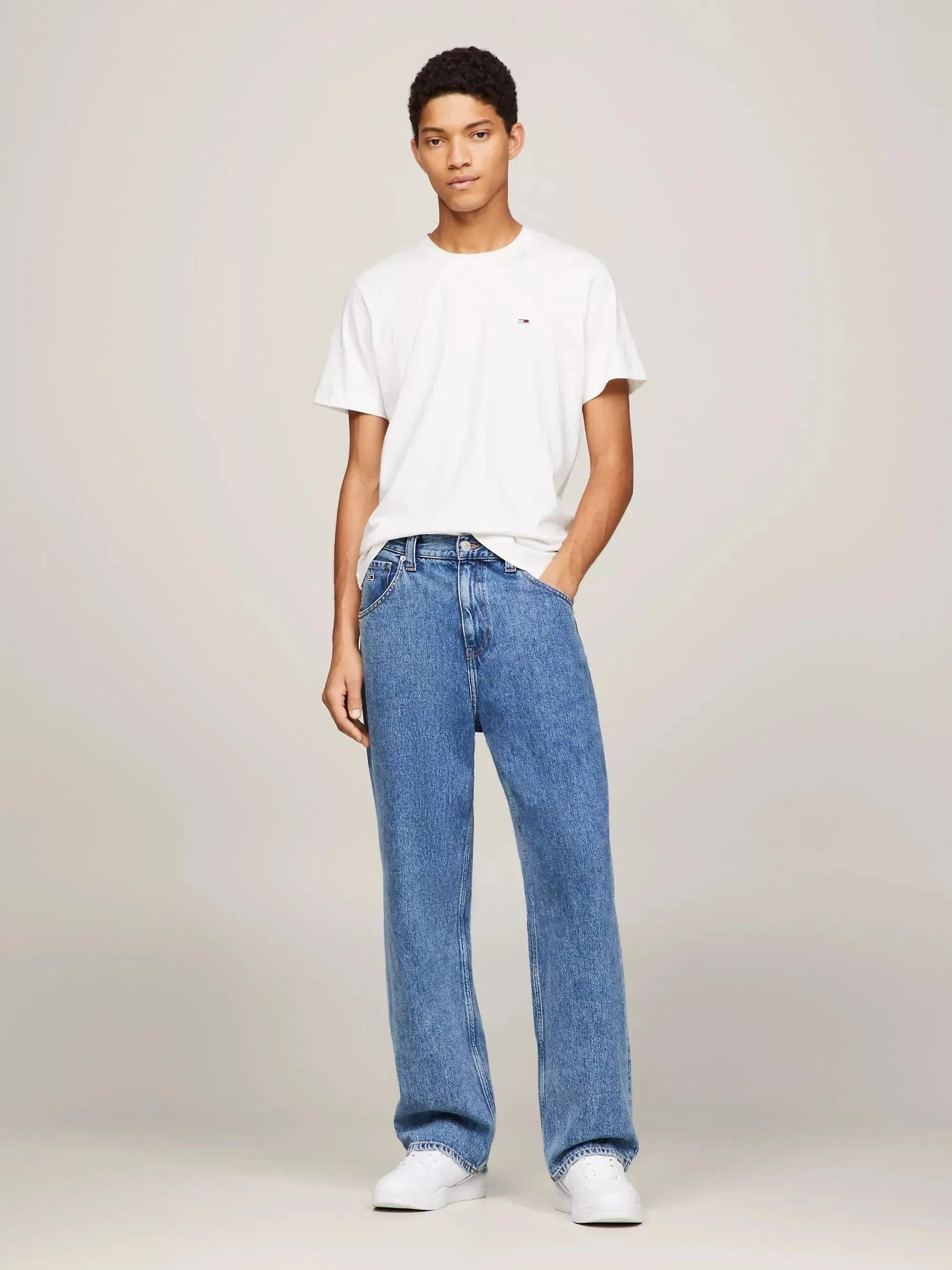 Camiseta Tommy Jeans Classics de Algodón Orgánica Blanca