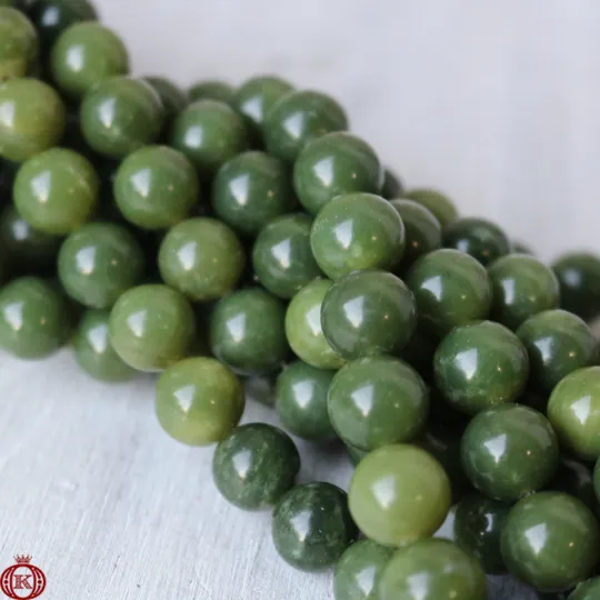 Canadian Jade Beads Smooth Round