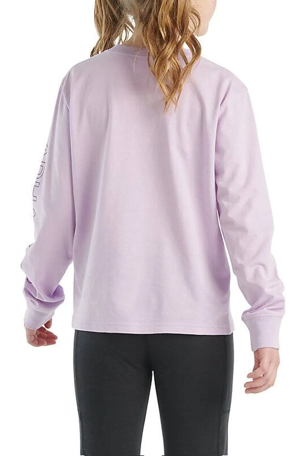 Carhartt Kids Graphic Pocket Long Sleeve T-Shirt for Girls in Lilac | CA7071-V76-XC2-LILAC