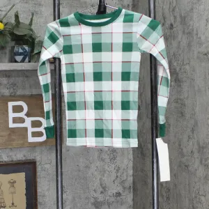 Carter's Boys 4-14 Holiday Snug Fit Pajama Shirt Top 3O111610 Green Plaid 8
