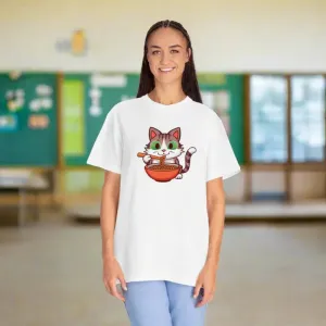 Cat Slurping Noodles Tee Purr Perfectly Cozy Fun