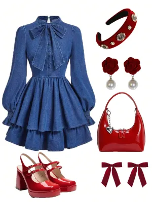 Cherry Vibes: Vestidos Vaqueros Vintage para Mujer en