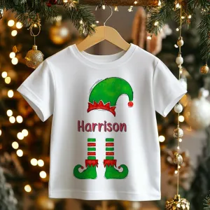 Christmas Elf Personalised Toddler & Kids T Shirt