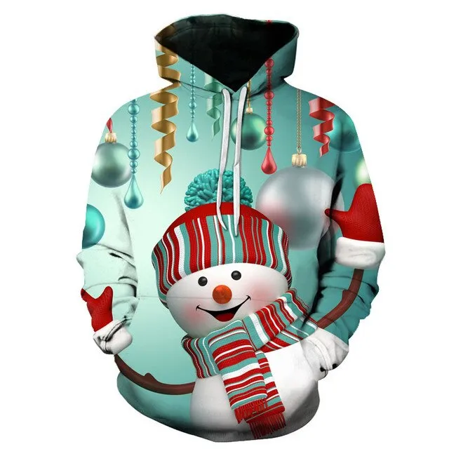 Christmas Hoodie Men's Women's Fashion 3D Printed Sweatshirt  Pullover