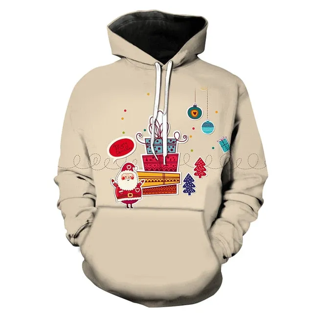 Christmas Hoodie Men's Women's Fashion 3D Printed Sweatshirt  Pullover