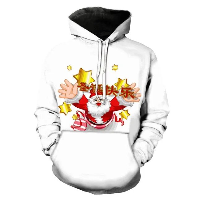 Christmas Hoodie Men's Women's Fashion 3D Printed Sweatshirt  Pullover