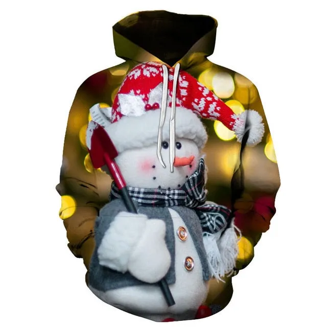 Christmas Hoodie Men's Women's Fashion 3D Printed Sweatshirt  Pullover