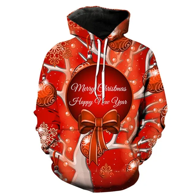 Christmas Hoodie Men's Women's Fashion 3D Printed Sweatshirt  Pullover
