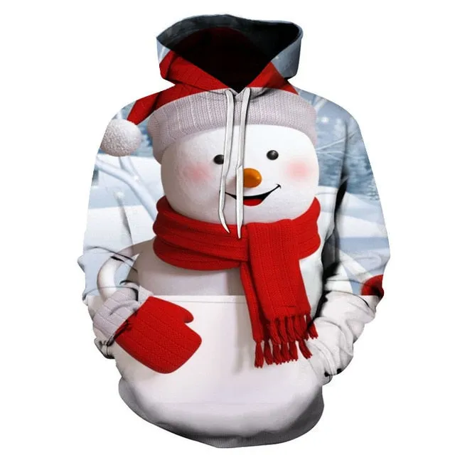 Christmas Hoodie Men's Women's Fashion 3D Printed Sweatshirt  Pullover