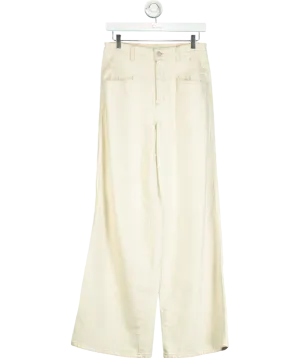CLOSED Cream Wide-leg Denim Jeans W27