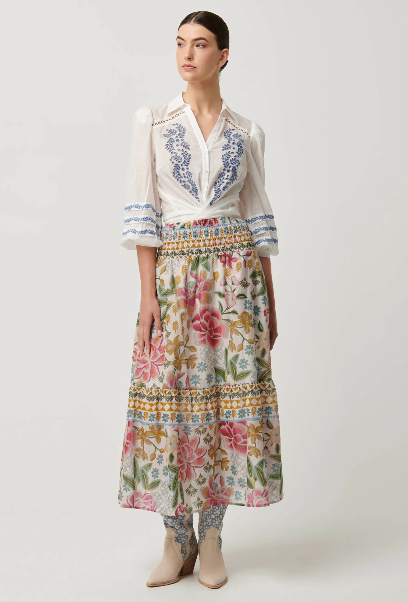 CORDELIA Cotton Skirt | AZALEA FIELDS