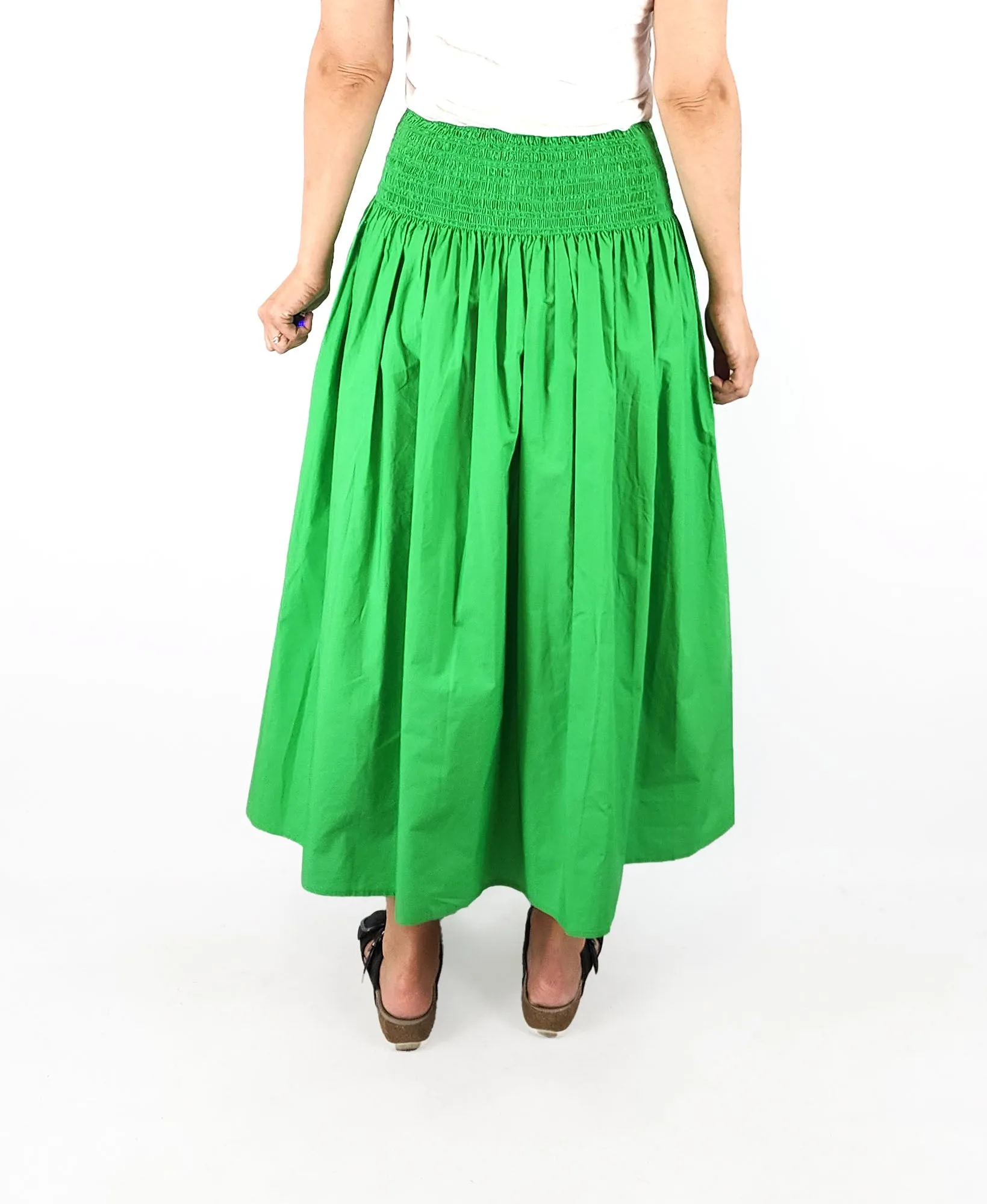 COS mint green cotton skirt size extra small
