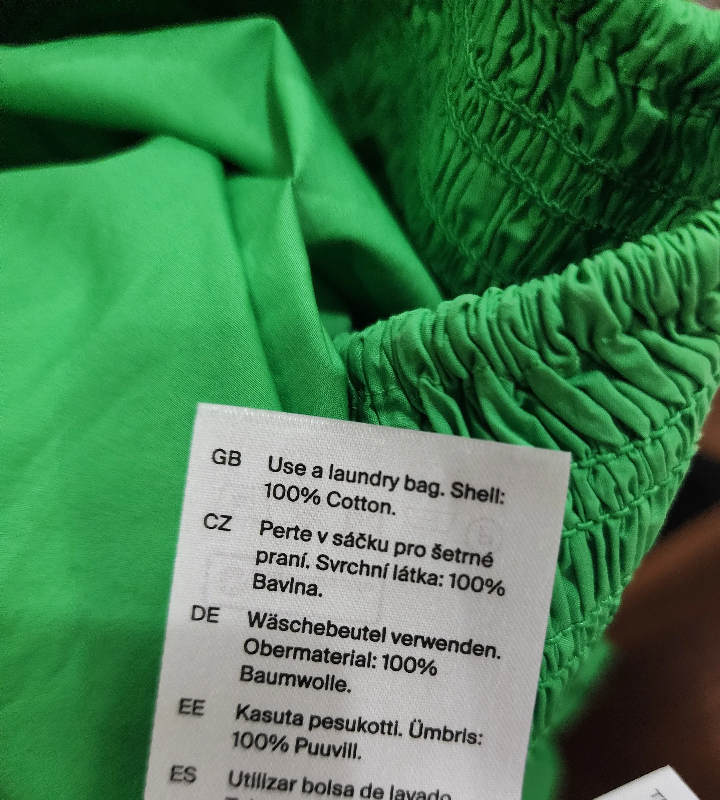 COS mint green cotton skirt size extra small