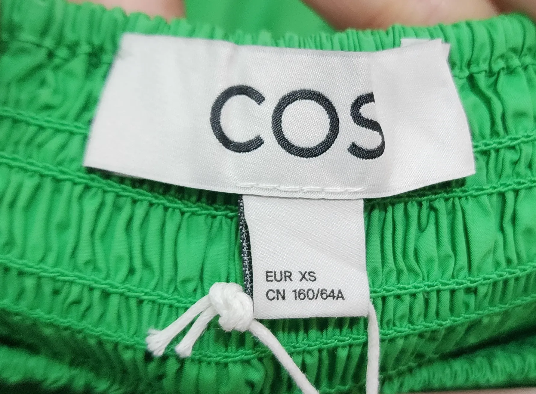 COS mint green cotton skirt size extra small