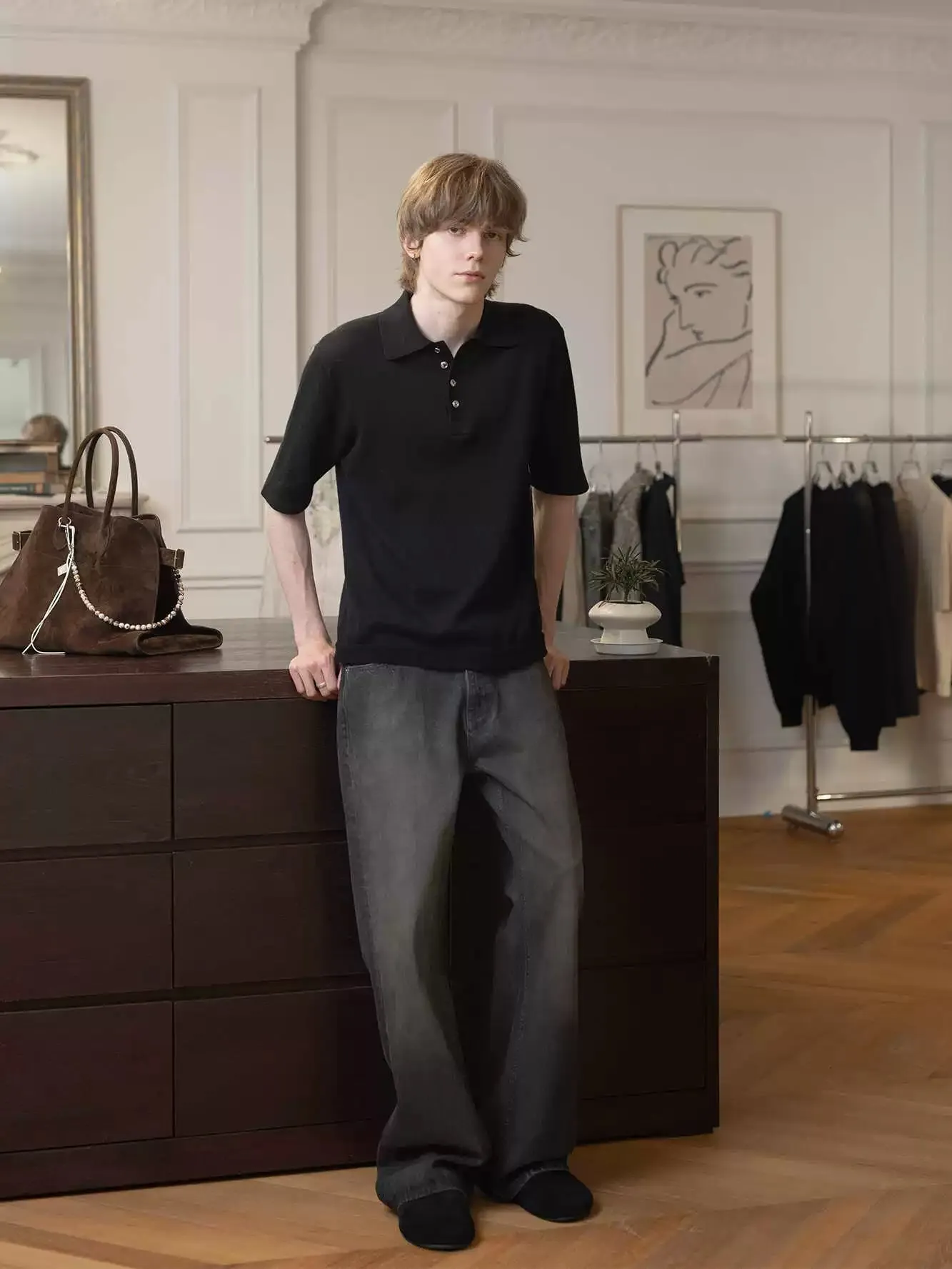 Cotton Linen Polo Shirt