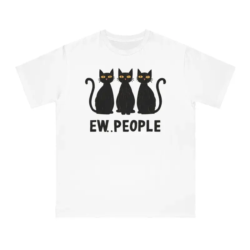 Cozy Cat Lovers Tee Organic Comfy Classic