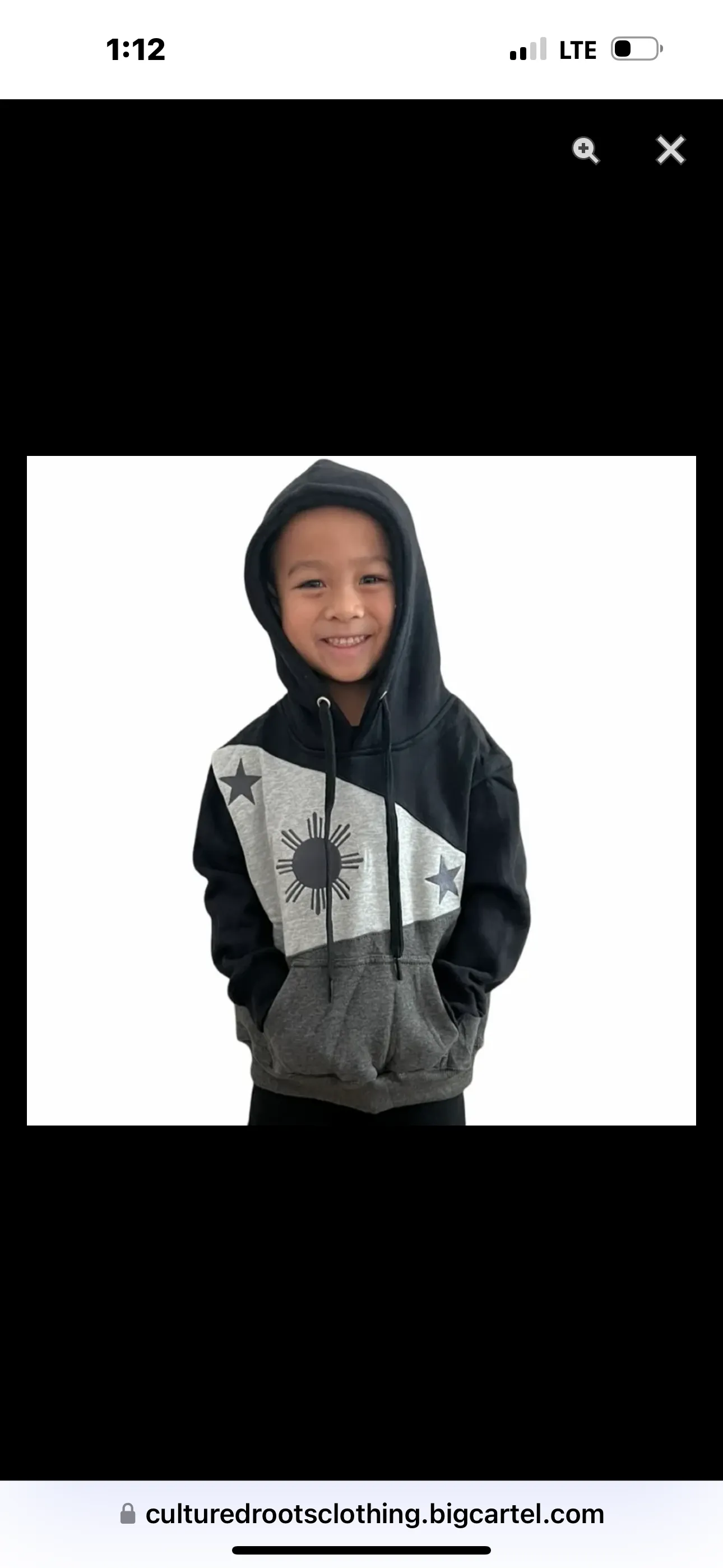 Cultured Roots Philippines Kids Gray Flag 3 Stars and Sun Hoodies