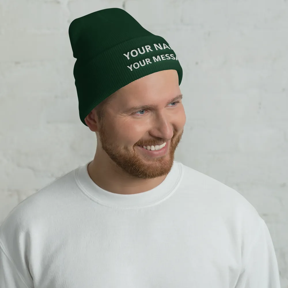 Custom name Cuffed Beanie