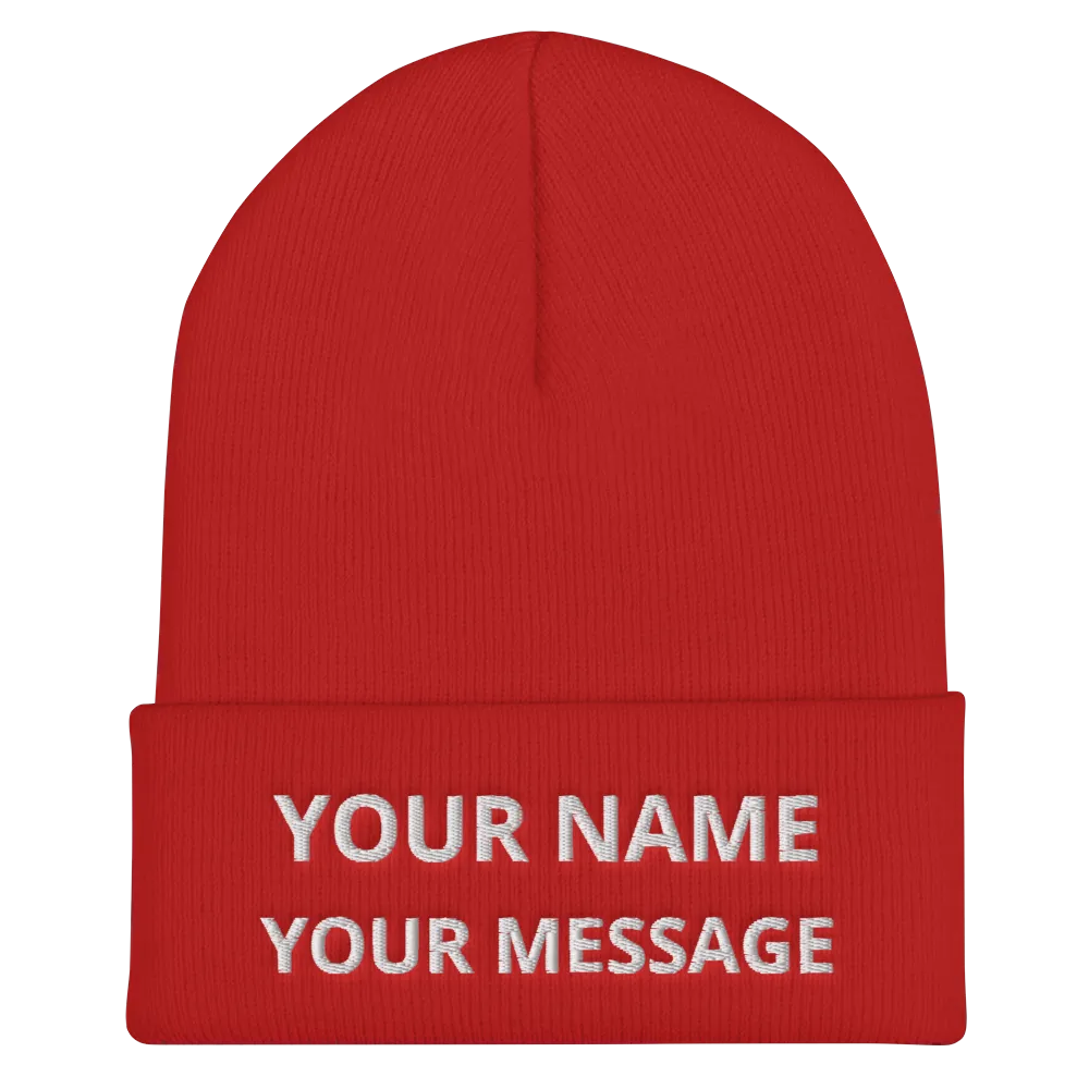 Custom name Cuffed Beanie