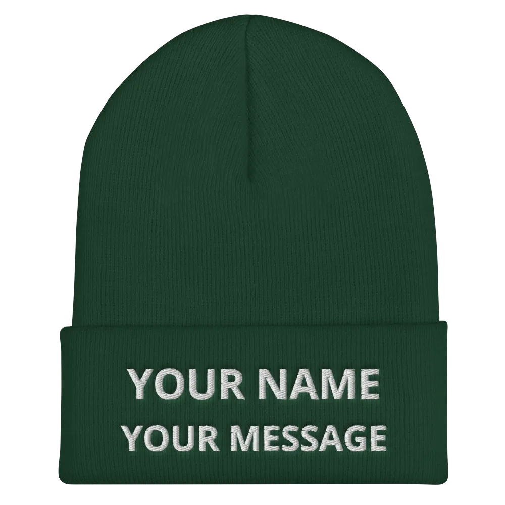Custom name Cuffed Beanie