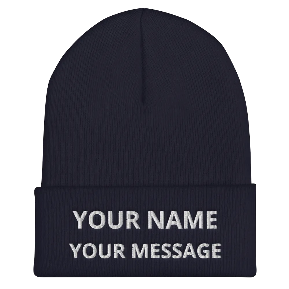 Custom name Cuffed Beanie