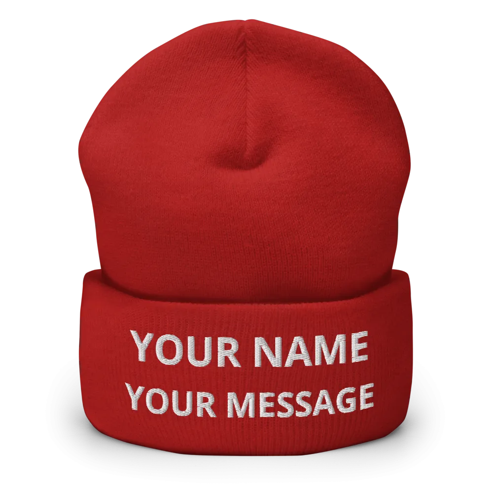 Custom name Cuffed Beanie