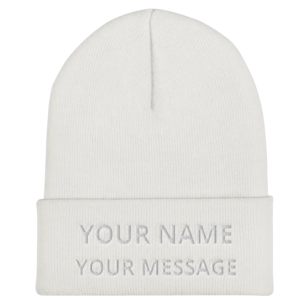 Custom name Cuffed Beanie