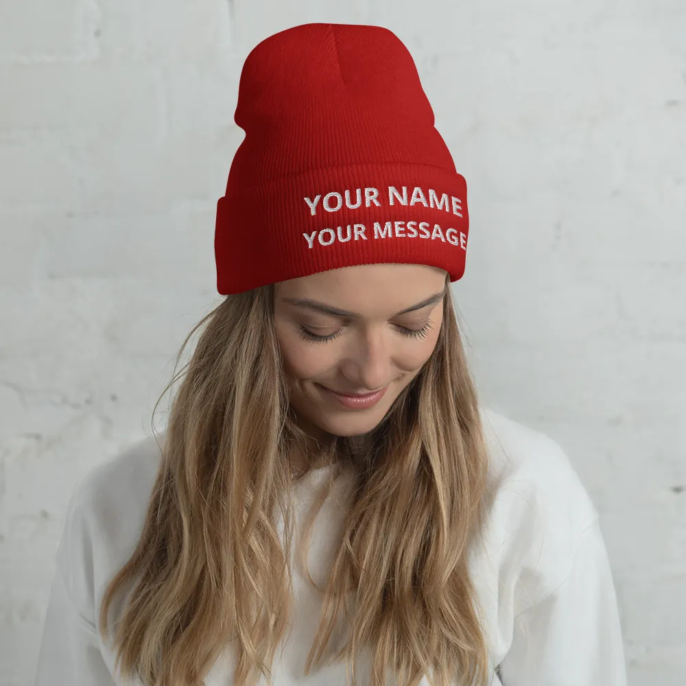 Custom name Cuffed Beanie