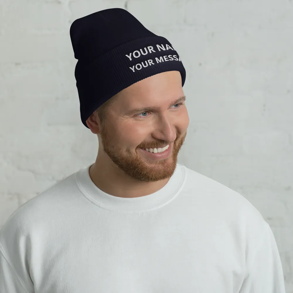 Custom name Cuffed Beanie