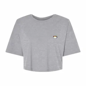 Dalix Cappuccino Womens Flowy Cropped Tee