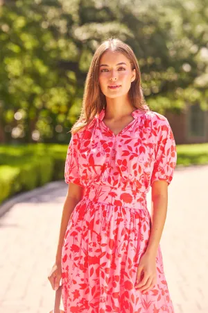 Dana Blouse in Raspberry Wildflower