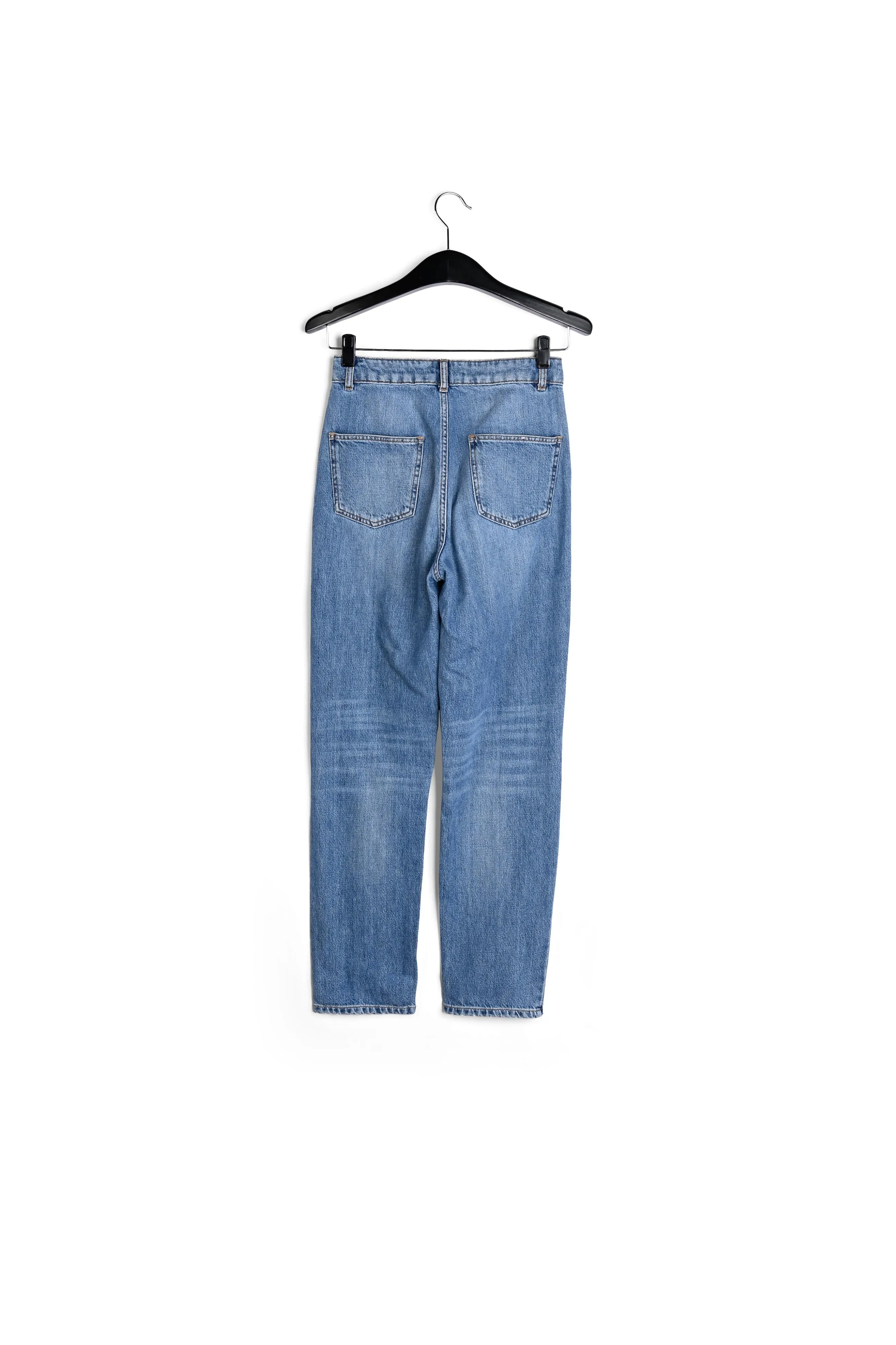 Distressed rhinestone-embellished jeans