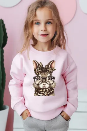Easter Bunny Leopard Toddler Graphic Sweatshirt
