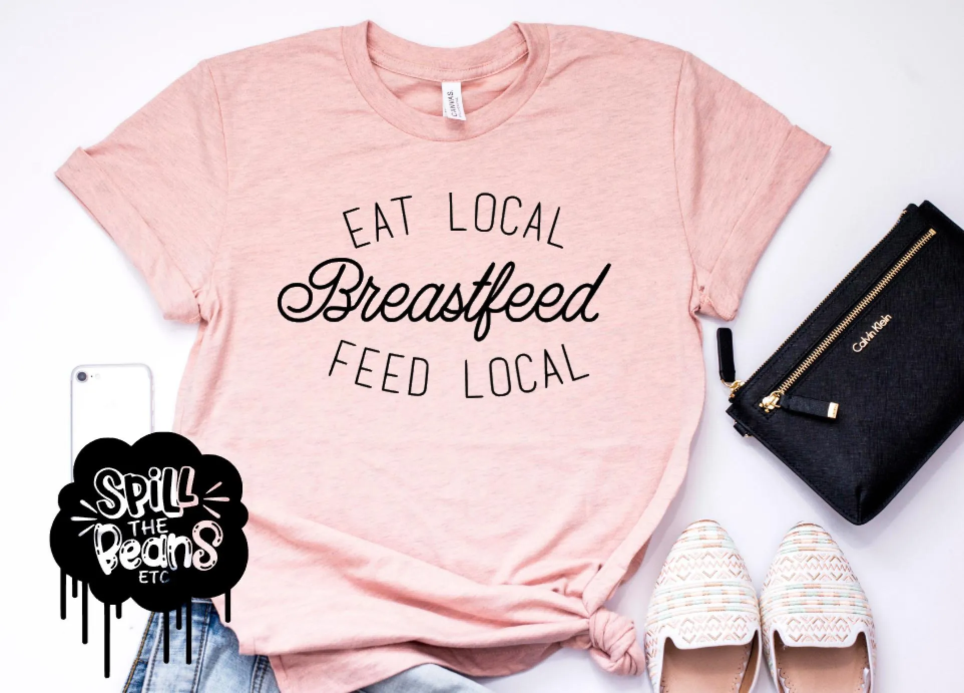 Eat Local Breastfeed Prism Color T-Shirt