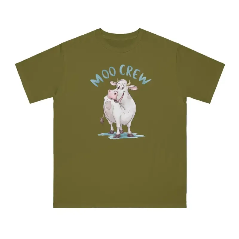 Eco Friendly Moo Crew Cow Tee for Cozy Vibes
