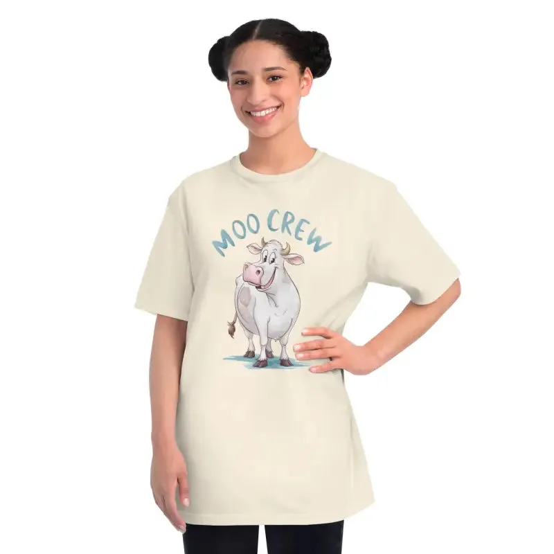 Eco Friendly Moo Crew Cow Tee for Cozy Vibes